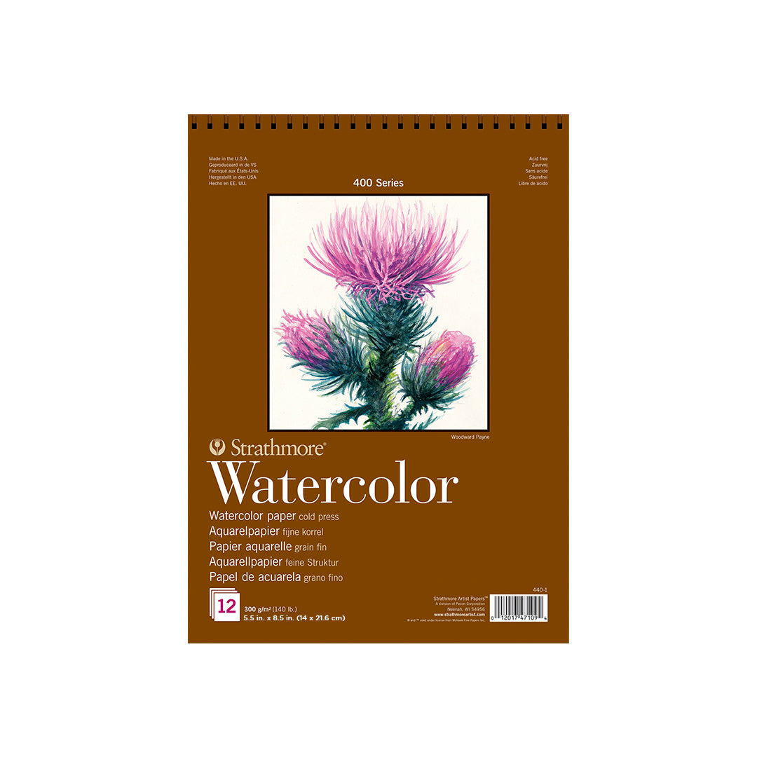 Strathmore 400 Series Watercolor Paper Pads Cold Press Professional Sheets - Retail Maharaj