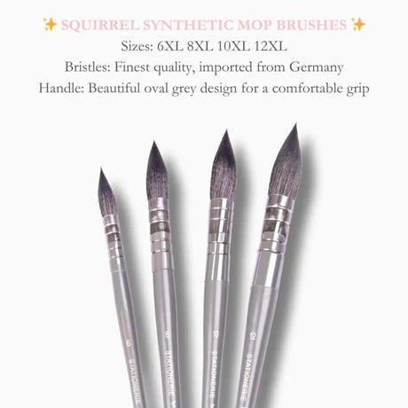 Stationerie XL Mop Set of 4 Squirrella Synthetic - Retail Maharaj