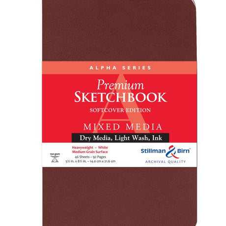 Stillman and Birn Alpha Series White Sketchbook for Dry Media Ink and Light Wash - Retail Maharaj