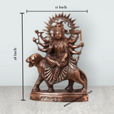 Durga Murti - 18 Inches | Durga Statue/ Copper Idol/ Durga Maa Idol for Pooja/ 2.240 Kgs Approx - Retail Maharaj