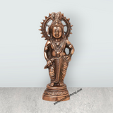 Krishna Murti - 12 x 5 Inches | Copper Oxidised Krishna Idol/ Standing Krishna Statue for Pooja/ 640 Gms Approx - Retail Maharaj