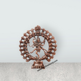 Natraj Murti - 12 x 10 Inches | Copper Oxidised Nataraja Vigraham for Pooja/ 720 Gms Approx - Retail Maharaj