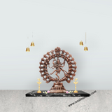 Natraj Murti - 12 x 10 Inches | Copper Oxidised Nataraja Vigraham for Pooja/ 720 Gms Approx - Retail Maharaj