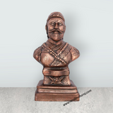 Shivaji Maharaj Statue - 15 x 8 Inches | Copper Oxidised Shivaji Statue/ Shivaji Maharaj Murti for Home/ 1.760 Kgs - Retail Maharaj