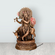 Krishna Murti - 28 x 10 Inches | Copper Oxidised Murti/ Cow Krishna Idol/ Standing Krishna Statue for Pooja/ 3.960 Kgs - Retail Maharaj