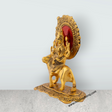 Durga Murti - 7.5 x 7 Inches | Aluminium Idol/ Gold Antique Durga Mata for Pooja/ 800 Gms Approx - Retail Maharaj