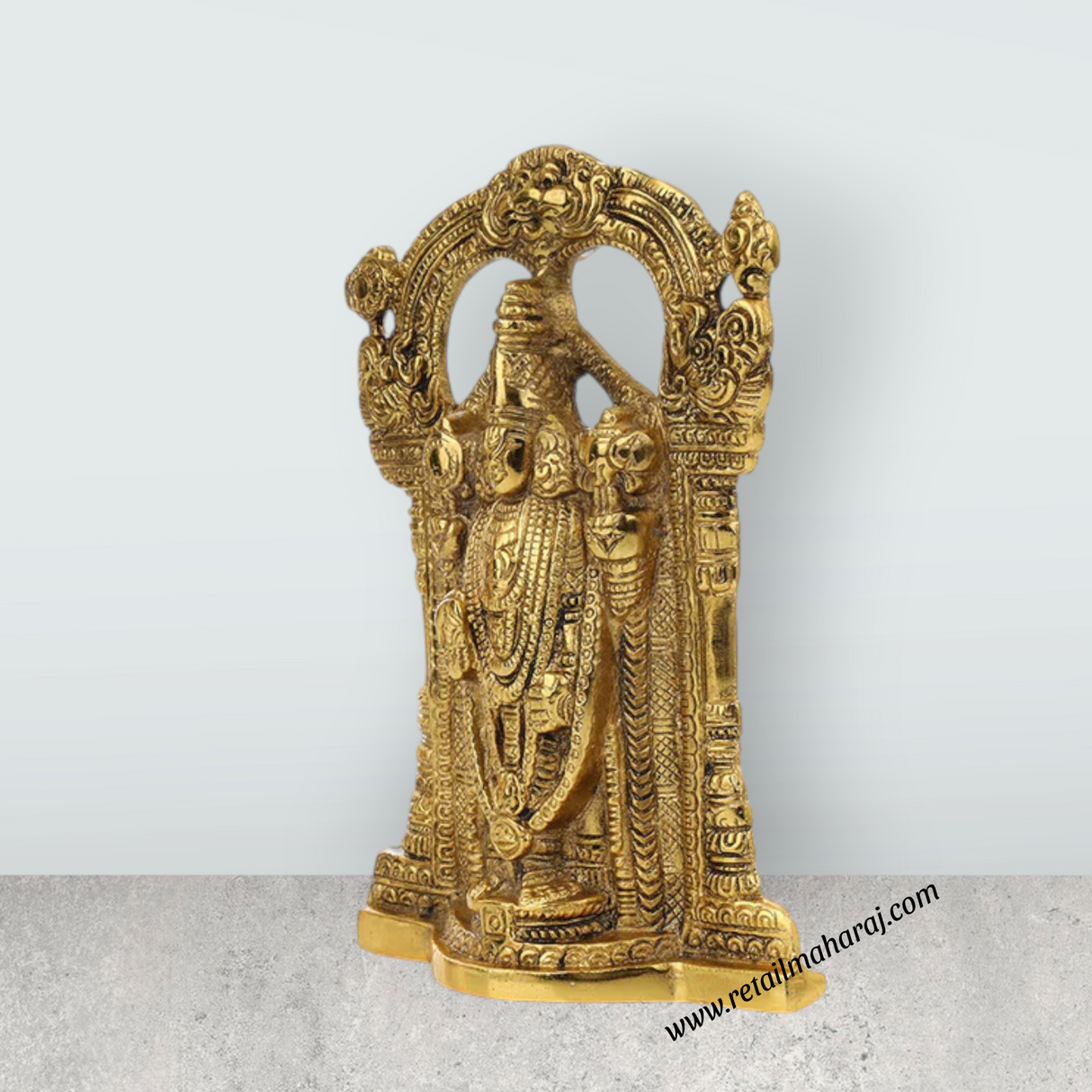 Balaji Murti - 9 Inches | Tirupati Balaji Idol/ Aluminium Material/ Tirupati Balaji Statue for Pooja - Retail Maharaj