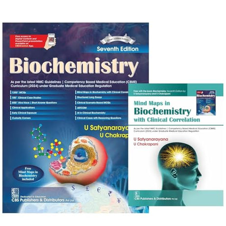 Biochemistry, 7th Silver Jubilee Edition | As per the latest NMC Guidelines | Packed Inside Free Mind Maps in Biochemistry with Clinical Correlation - Retail Maharaj