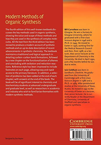 Modern Methods of Organic Synthesis - Retail Maharaj
