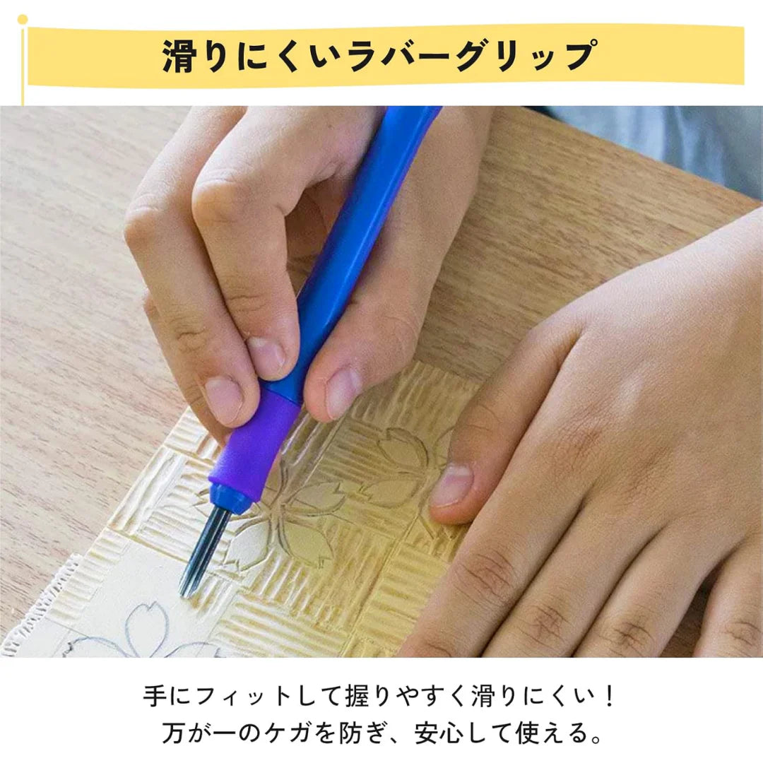 Sakura Rubber Grip Carving Tool Set for Precision Sculpting and Craft Work - Retail Maharaj