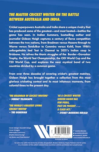 Indian Summers: Australia versus India, Cricket’s Battle of the Titans - Retail Maharaj