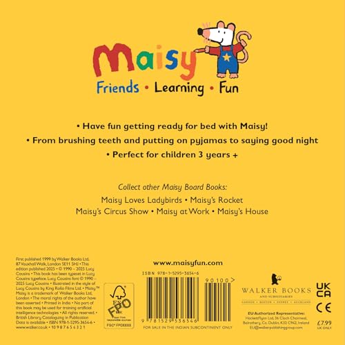Maisy's Bedtime: A Maisy Storybook from the bestselling Maisy series | The Perfect Board Book for Bedtime | For Ages 2+ - Retail Maharaj