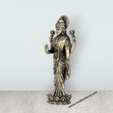 Laxmi Devi Statue - 5 x 2 Inches | Lakshmi Statue Standing On Lotus / Brass Idol/ Maha Laxmi Idol for Pooja/ 140 Gms Approx - Retail Maharaj
