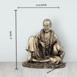Saibaba Statue - 4 x 3.25 Inches | Saibaba Sitting Idol/ Brass Idol/ Sai Baba Vigraham for Pooja/ 280 Gms Approx - Retail Maharaj