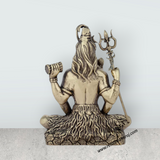 Shivan Statue - 5 x 3.5 Inches | Sitting Shiva Murti/ Brass Idol/ 330 Gms Approx - Retail Maharaj
