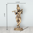Krishnan Statue - 5 x 2.5 Inches | Brass idol/ Krishna Flute Statue for Pooja/ 155 Gms Approx - Retail Maharaj