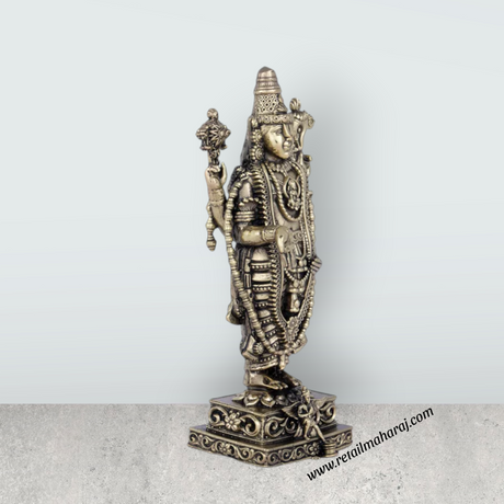Balaji Murti - 6 x 3 Inches | Brass Idol/ Balaji Idol for Pooja/ 355 Gms Approx - Retail Maharaj