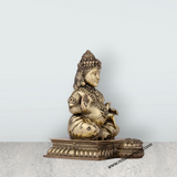Kubera Statue - 4 x 2 Inches | Kuber Murti/ Brass Idol/ Kuberan Idol for Pooja/ 205 Gms Approx - Retail Maharaj
