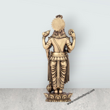 Vishnu Murti - 6.75 x 2.5 Inches | Brass Idol/ Vishnu Statue Standing On Lotus for Pooja/ 180 Gms Approx - Retail Maharaj