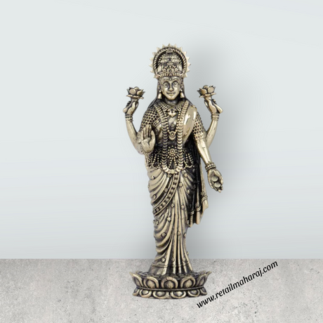 Vishnu Murti - 6 x 2.25 Inches | Brass Vishnu Idol/ Lord Vishnu Murti Statue for Pooja/ 245 Gms Approx - Retail Maharaj