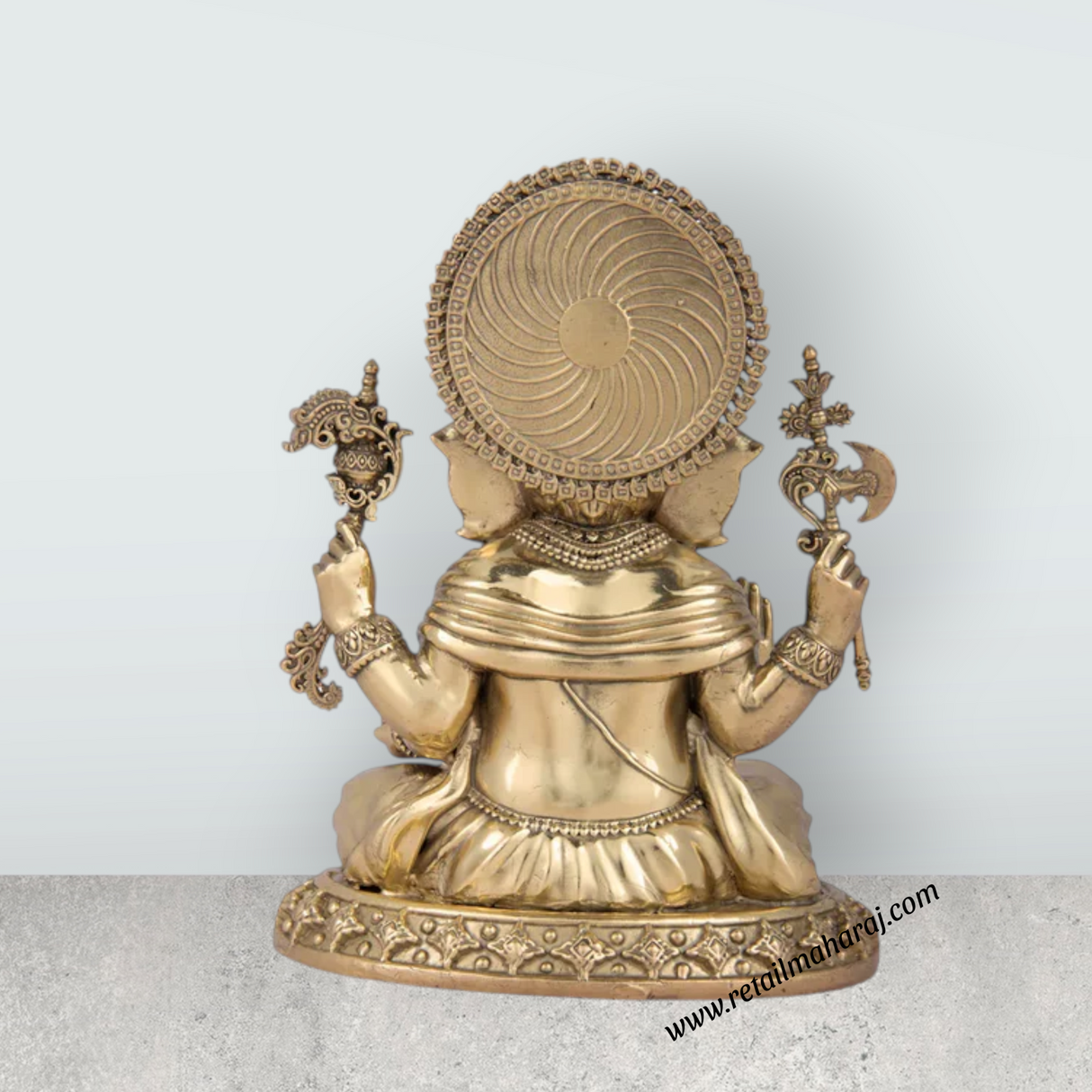Ganesha Murti Statue - 6.75 x 5 Inches | Brass Idol/ Vinayaka Idol for Pooja/ 985 Gms Approx