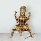 Laxmi Devi Statue - 3.5 x 2.5 Inches | Lakshmi Statue Sitting On Chowki/ Brass Idol for Pooja/ 120 Gms Approx - Retail Maharaj