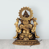 Ganesh Statue - 2.75 x 2 Inches | Brass Vinayaka Idol / Ganesh Idol for Pooja / 95 Gms Approx - Retail Maharaj