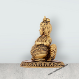 Butter Krishna - 4 x 3.25 Inches | Krishna Idol/ Brass Idol/ Krishna with Butter Statue for Pooja - Retail Maharaj