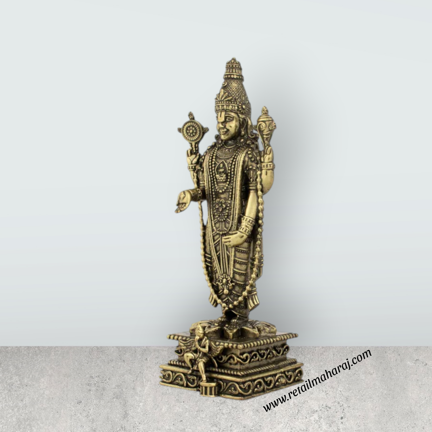 Balaji Murti - 6 x 2 Inches | Balaji Statue/ Balaji Idol for Pooja/ 290 Gms Approx - Retail Maharaj