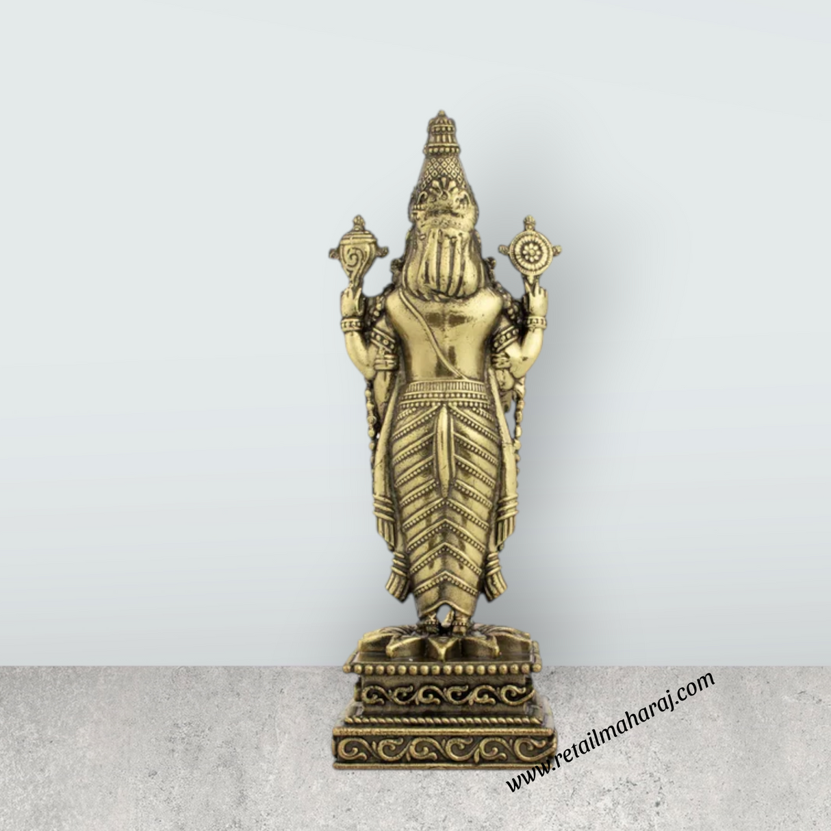 Balaji Murti - 6 x 2 Inches | Balaji Statue/ Balaji Idol for Pooja/ 290 Gms Approx - Retail Maharaj