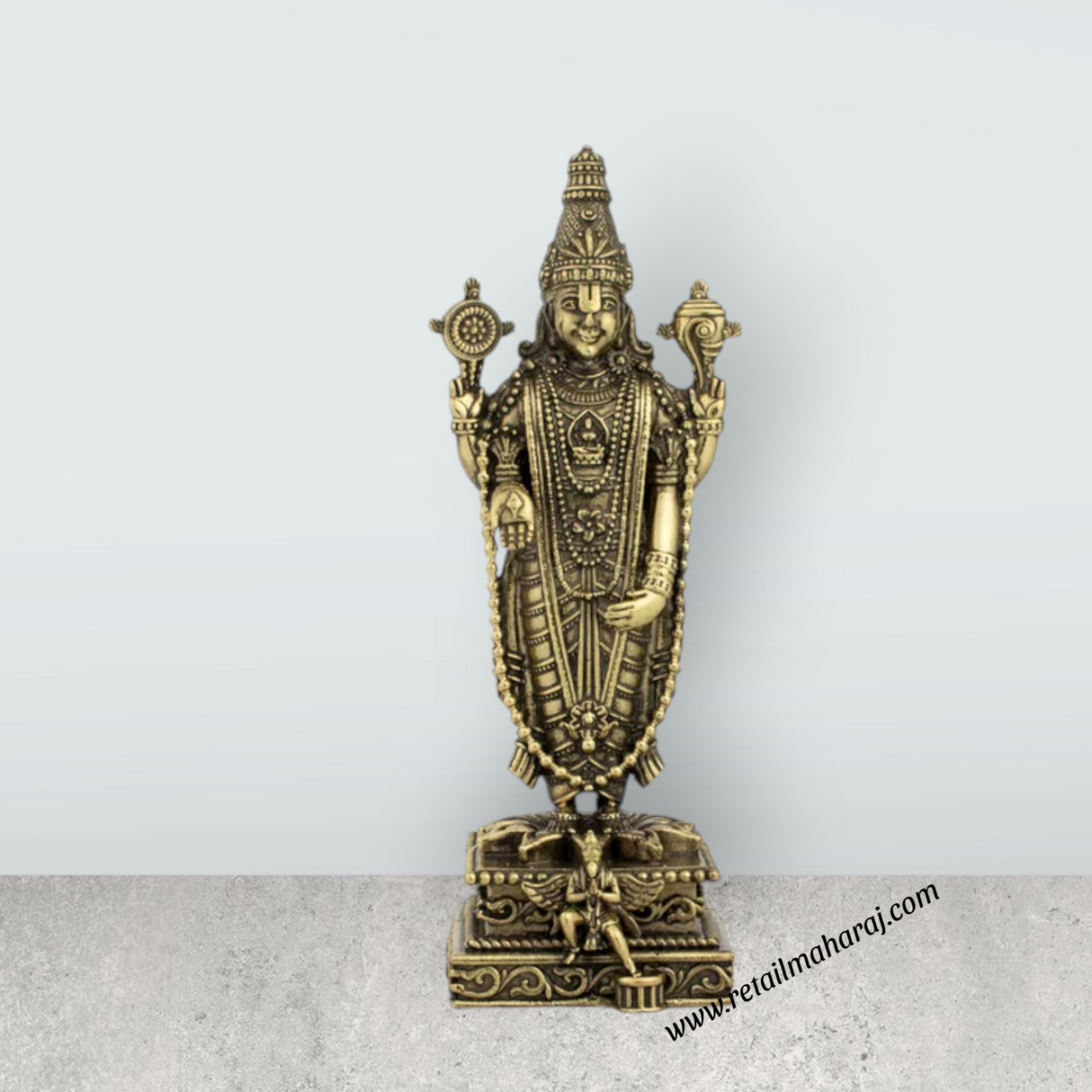 Balaji Murti - 6 x 2 Inches | Balaji Statue/ Balaji Idol for Pooja/ 290 Gms Approx - Retail Maharaj