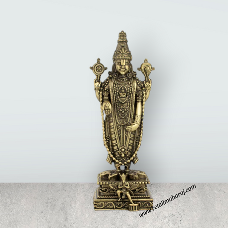 Balaji Murti - 6 x 2 Inches | Balaji Statue/ Balaji Idol for Pooja/ 290 Gms Approx - Retail Maharaj