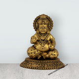 Kubera Statue - 4 x 4 Inches | Kuber Murti/ Brass Idol/ kuberan idol for Pooja/ 440 Gms Approx - Retail Maharaj