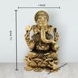 Ganesh Statue - 1.5 x 1 Inches | Brass idol/ Vinayaka Idol / Ganesh Idol for Pooja - Retail Maharaj