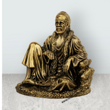 Sai Baba Murti – Antique Brass Shirdi Sai Baba Idol for Home & Temple Pooja (3 x 2.5 Inches) - Retail Maharaj