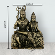 Shivan Parvathi Murti – Antique Brass Shiva Parvati Idol / Statue for Pooja (4.25 x 3.25 Inches) - Retail Maharaj