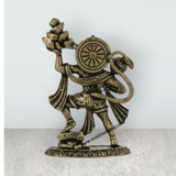 Sanjeevi Hanuman Murti – 1 x 0.75 Inches | Antique Brass Idol / Anjaneya Statue For Home Pooja & Protection - Retail Maharaj