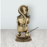 Ramar Murti Set - 10 x 3 Inches | Antique Brass Ram Darbar Idol (Sita Ram Laxman Hanuman) - Retail Maharaj