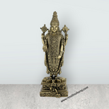 Balaji Statue – Antique Brass Lord Perumal Idol for Home, Office & Pooja Room (5.5 x 3 Inches) - Retail Maharaj
