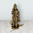 Peacock Murugan Standing On Kamal Base Murti - 6 x 3.5 Inches | Antique Brass Idol / Murugan Decor For Home & Pooja - Retail Maharaj