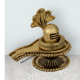 Shivling with Naga – 2.25 x 2 Inch | Antique Brass Shiva Lingam / Sivalingam Idol for Pooja & Home Temple Decor - Retail Maharaj
