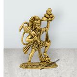 Hanuman Statue Lifting Sanjeevi Mountain – 1.5 X 2 Inches | Antique Brass Idol / Anjaneya Statue For Courage - Retail Maharaj