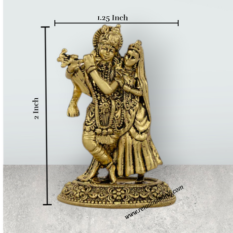 Lakshmi Murti Sitting on Lotus – 2.5 x 1.25 Inches | Brass Idol / Antique Finish Goddess Statue for Pooja & Decor - Retail Maharaj