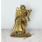 Radha Krishna Murti – 2 x 1.25 Inches / Brass Idol / Antique Finish Divine Statue for Pooja & Decor - Retail Maharaj