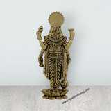 Vishnu Standing on Kamal Base Murti – Antique Brass Statue / Perumal Idol / Narayana Statue (2.75 x 1 Inches)  Product Details - Retail Maharaj