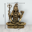 Shiva Statue – Antique Brass Shiv Murti / Lord Shivan Idol for Home Temple & Pooja Decor (2 x 1.5 Inches) - Retail Maharaj