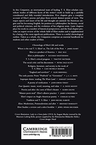 The Cambridge Companion to T. S. Eliot (Cambridge Companions to Literature) - Retail Maharaj
