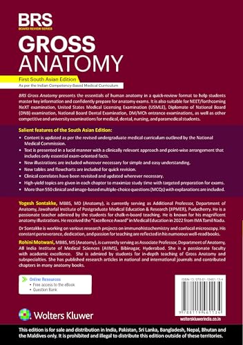BRS Gross Anatomy, 1st South Asian ed - Retail Maharaj
