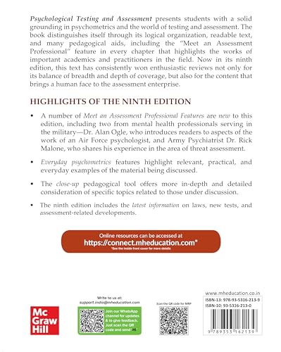 PSYCHOLOGICAL TESTING AND ASSESSMENT, 9TH EDITION - Retail Maharaj