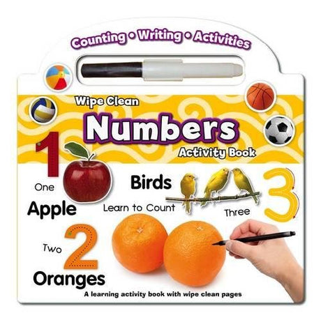 Wipe Clean Activity Book - Numbers: Colouring & Activity (Wipe Clean Books with Pen) - Retail Maharaj
